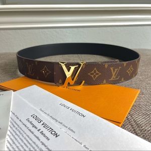 Louis Vuitton Reversible belt unisex size 85cm